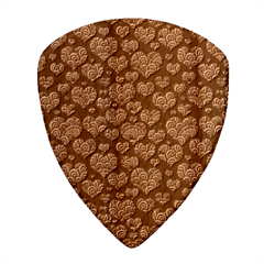 Valentines Day Hearts Pattern Love Red Wood Guitar Pick (set Of 10) by Maspions