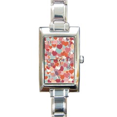 Valentines Day Hearts Romance Love Rectangle Italian Charm Watch by Posterlux