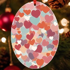 Valentines Day Hearts Romance Love Uv Print Acrylic Ornament Oval by Posterlux