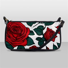 Roses Shoulder Clutch Bag by pollyparadiseartshop