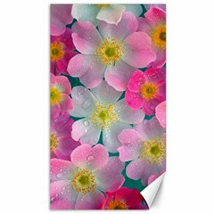 Pink Neon Flowers Flower Canvas 40  X 72  by Cemarart