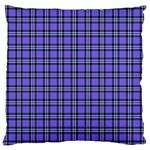 Blue Tartan Plaid 1 Large Cushion Case (Two Sides) Front