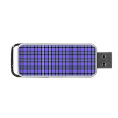 Blue Tartan Plaid 1 Portable Usb Flash (two Sides) by dressshop