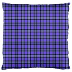 Blue Tartan Plaid 1 Large Premium Plush Fleece Cushion Case (Two Sides) Back