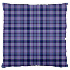 Purple Plaid Tartan 1 Large Cushion Case (one Side) by dressshop