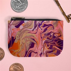 Pink Ribbon Mini Coin Purse by kaleidomarblingart