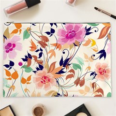 Abstract Floral Background Cosmetic Bag (xxl) by kyorashop23