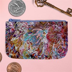 Abstract Waves Large Coin Purse by kaleidomarblingart