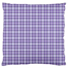 Purple Plaid Tartan 2 Standard Premium Plush Fleece Cushion Case (one Side) by dressshop