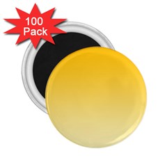 Amber Orange To Cream Yellow Linear Gradient 2 25  Magnets (100 Pack)  by GradientsOmbre