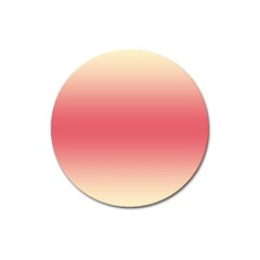 Cream Yellow To Crimson Red Bilinear Gradient Magnet 3  (round) by GradientsOmbre