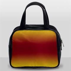 Electric Yellow To Burgundy Red Bilinear Gradient Classic Handbag (two Sides) by GradientsOmbre