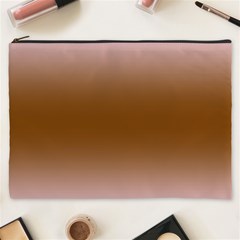 Pink Lace To Chocolate Brown Bilinear Gradient Cosmetic Bag (xxxl) by GradientsOmbre