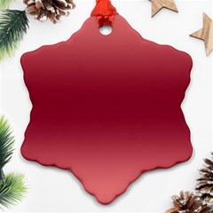 Coral Pink To Burgundy Red Bilinear Gradient Snowflake Ornament (two Sides) by GradientsOmbre