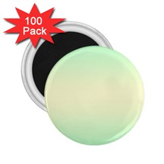 Mint Green To Cream Yellow Bilinear Gradient 2 25  Magnets (100 Pack)  by GradientsOmbre