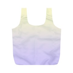 Cream Yellow To Pale Violet Linear Gradient Full Print Recycle Bag (m) by GradientsOmbre