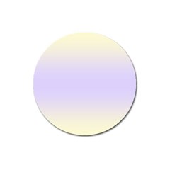 Cream Yellow To Pale Violet Bilinear Gradient Magnet 3  (round) by GradientsOmbre