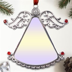 Pale Violet To Cream Yellow Bilinear Gradient Metal Angel With Crystal Ornament by GradientsOmbre