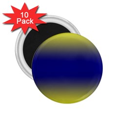 Electric Yellow To Navy Blue Bilinear Gradient 2 25  Magnets (10 Pack)  by GradientsOmbre