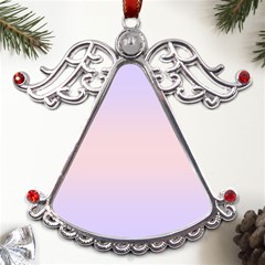 Pale Violet To Pale Pink Bilinear Gradient Metal Angel With Crystal Ornament by GradientsOmbre