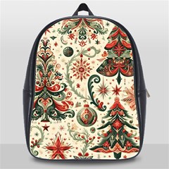 Christmas Tree Snow School Bag (xl) by Bedest