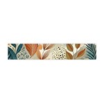 Leaves Pattern Flora Premium Plush Fleece Scarf (Mini) Front