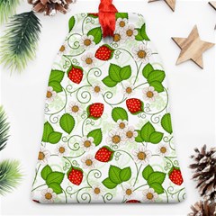 Strawberry Fruit Pattern Leaves Ornament (bell) by Sabxi