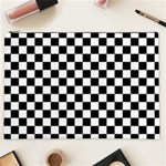 Pattern Checkered Squares Black White Pattern Cosmetic Bag (XXL) Front