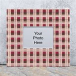 Retro 60s 50s Plaid Pattern 2 White Wall Photo Frame 5  x 7  Front