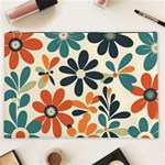 Retro Scandinavian Nordic Flowers Pattern 2 Cosmetic Bag (XXL) Front