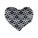 Gothic Leaf Pattern Standard 16  Premium Heart Shape Cushions Front