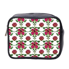 Retro 1880s Flowers Pattern 2 Mini Toiletries Bag (two Sides) by violetheavensky