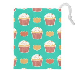 Retro 40s 50s Cupcake Pattern 3 Drawstring Pouch (5xl) by violetheavensky