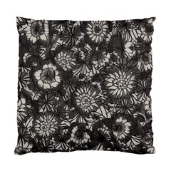 Mid Century Retro Floral 1970s 1960s Pattern 71 Standard Cushion Case (two Sides) by violetheavensky